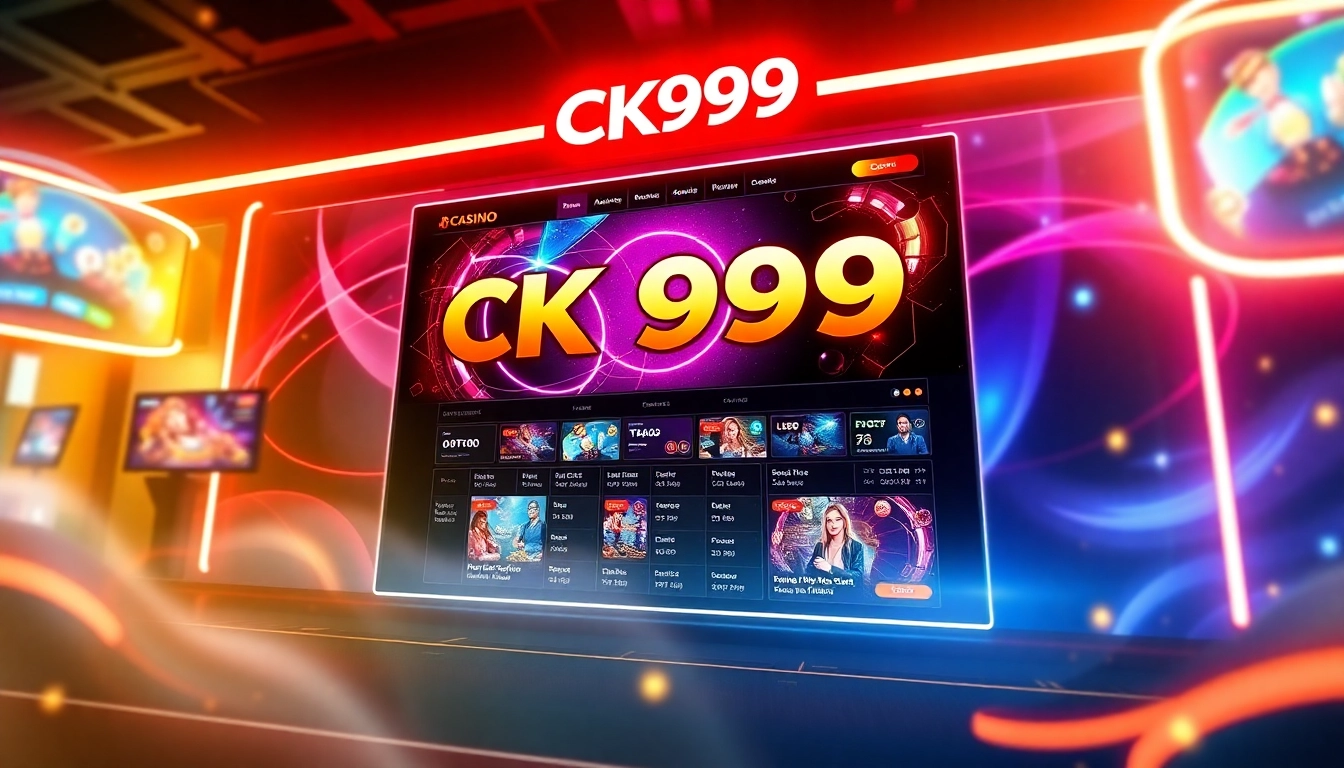 CK999 online casino branding with vibrant interface and immersive betting experience, designed for engaging user interaction.