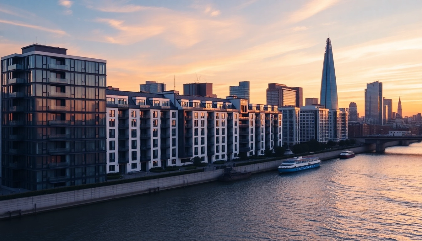 Property for Investment London View of new residential buildings highlighting investment